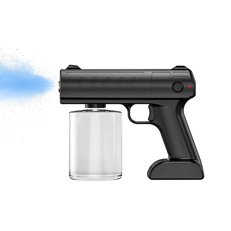 

Rechargeable Automatic Portable nano mist sprayer gun electric atomizer spray Blue ray disinfecting wireless nano spray gun
