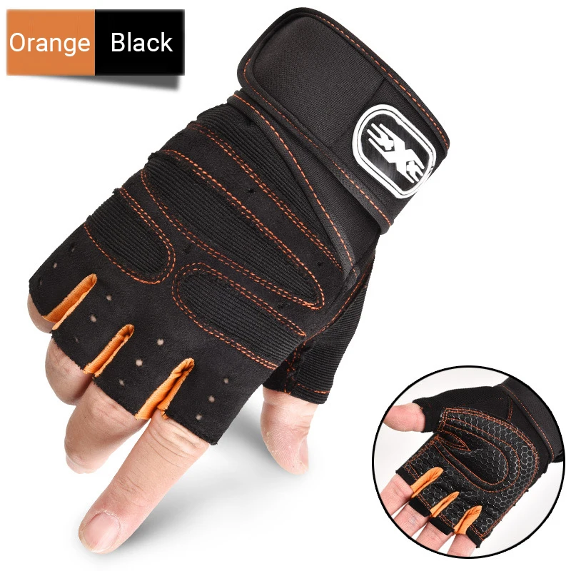 

TELLUS FITNESS Breathable Workout Mitten Anti slip Half Fingers Weightlifting Glove Body Building Training M-XL Gym Gloves, 4 options