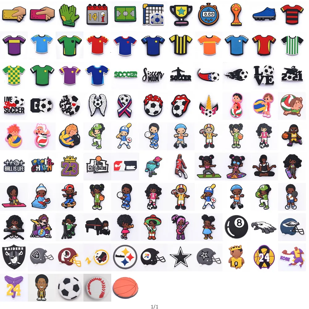 

Colleague croc shoe charms sport shoe decoration for clog sandals custom shoe pin buckles, Jewelry