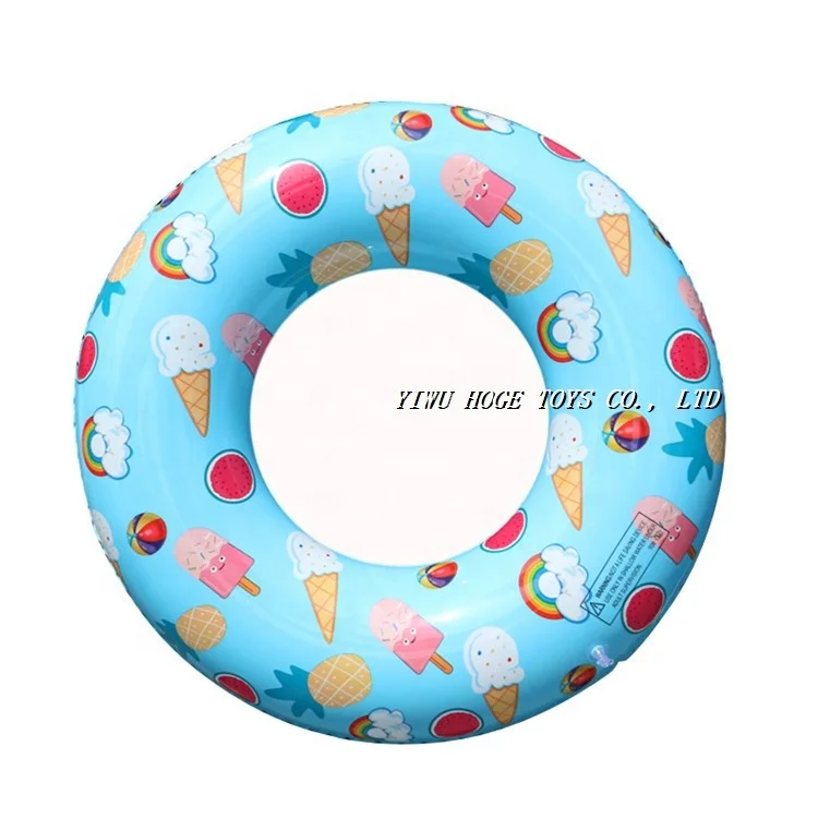 

Hot sale EN71 PVC colorful inflatable kids swim ring pool float circle for party, White/bule