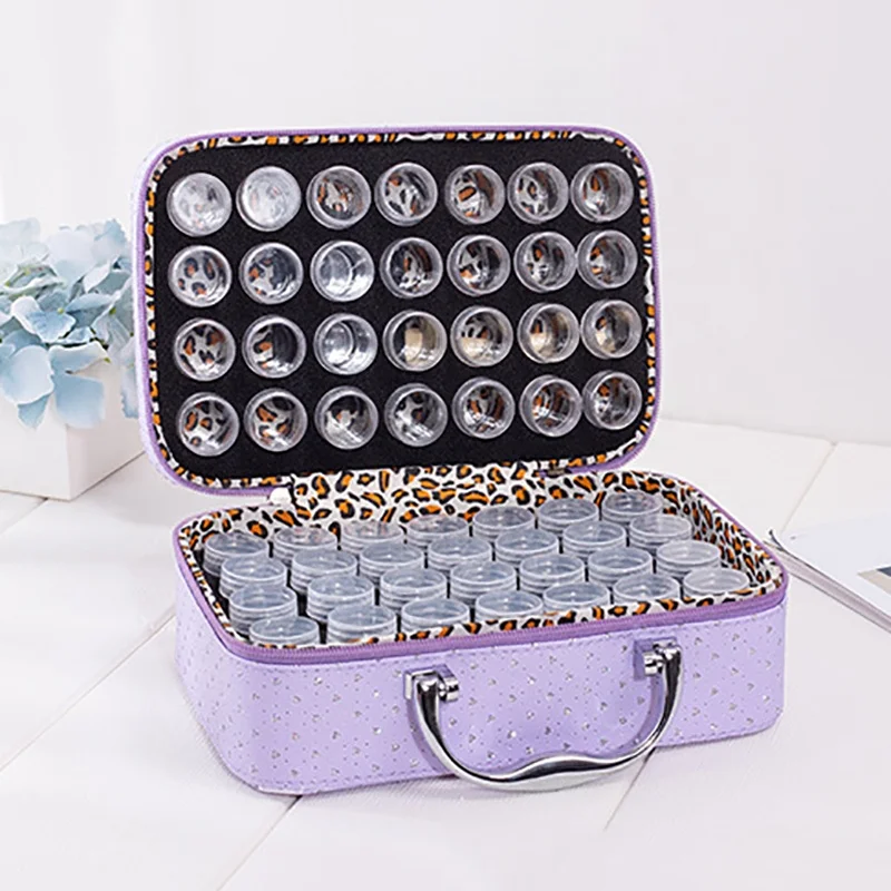 

2020 Novel Cross-Border Products With Bottles Of 56 Diamonds Drilling Bag Storage Bottle Carrying Case Suitcase