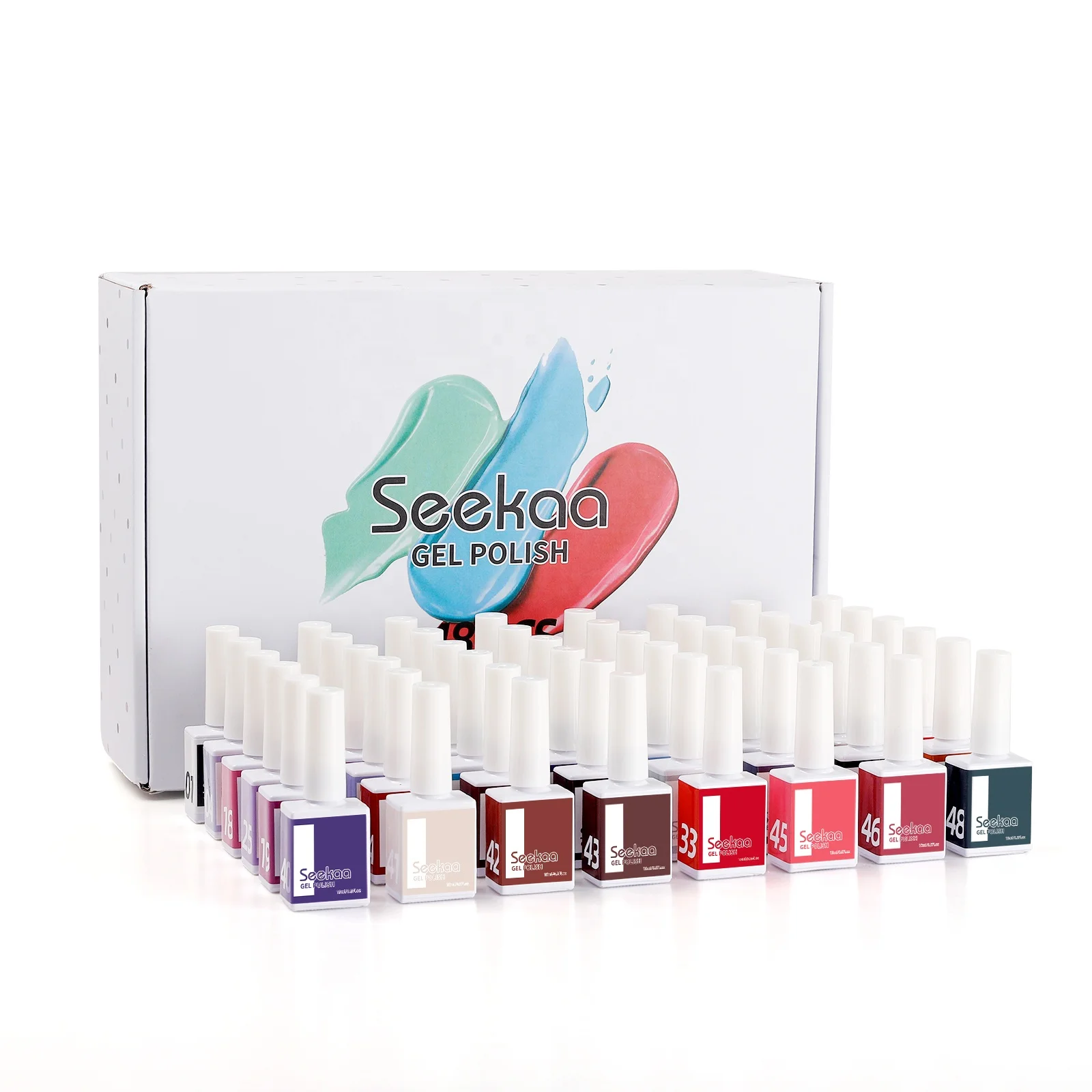 

48 Colors Kit Gel Manufacture Professional Color Gel Nail Polish Set Soak Off OEM Custom Logo Nail Salon Product