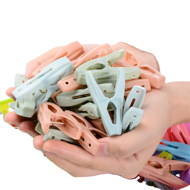 

China manufacturer custom design 30 pack plastic clips with storage basket clothes drying clip windproof clip