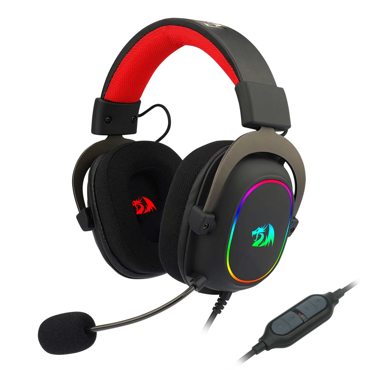 

Redragon H510 RGB Gaming Headset Microphone Noise cancelling 7.1 USB Surround Computer headset, Black