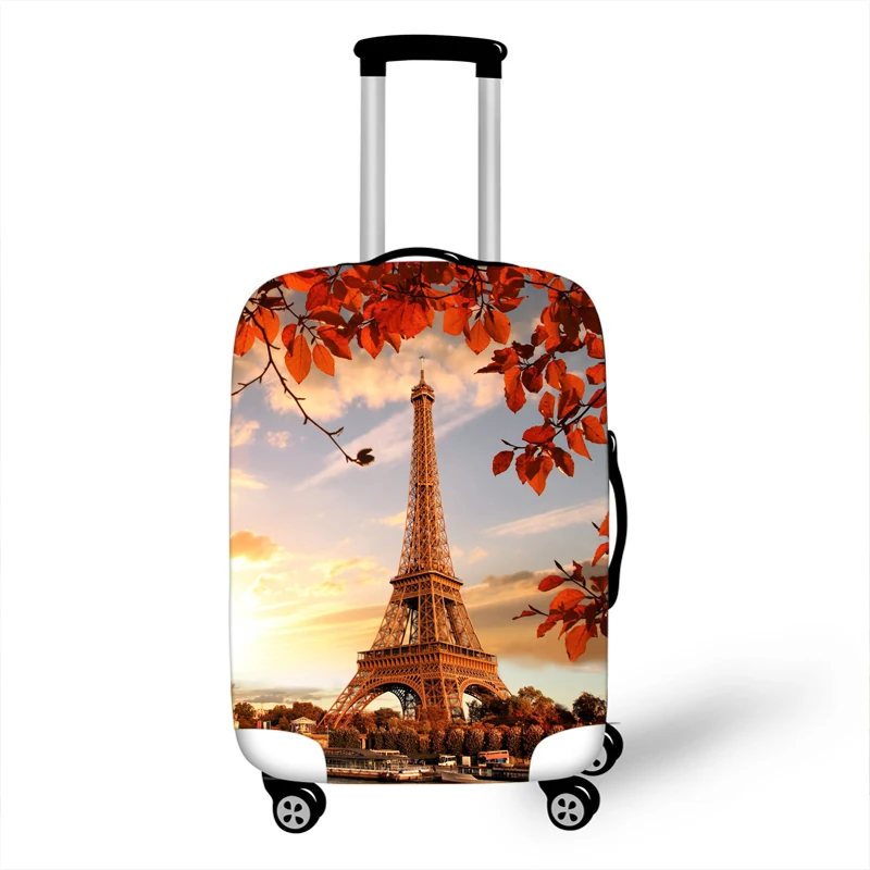 

Romantic Eiffel Tower Design Waterproof Spandex Polyester Luggage Protective Cover Fashion Travel Suitcase Cover, Any color or any image/photos