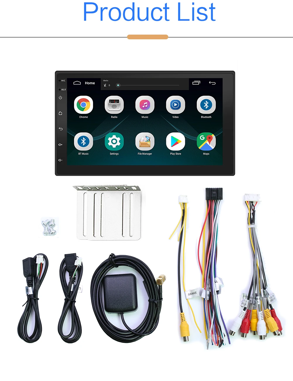 7 Inch 2 Din Android Car Stereo For Wifi Gps Navigation Car Radio Audio Music Player Buy 2 Din