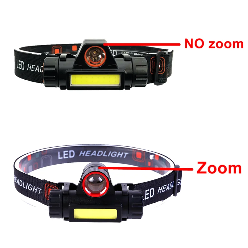 

2021 new arrivals rechargeable headlight headlamp zoom function fast free shipping offer custom package sticker FBA servicve