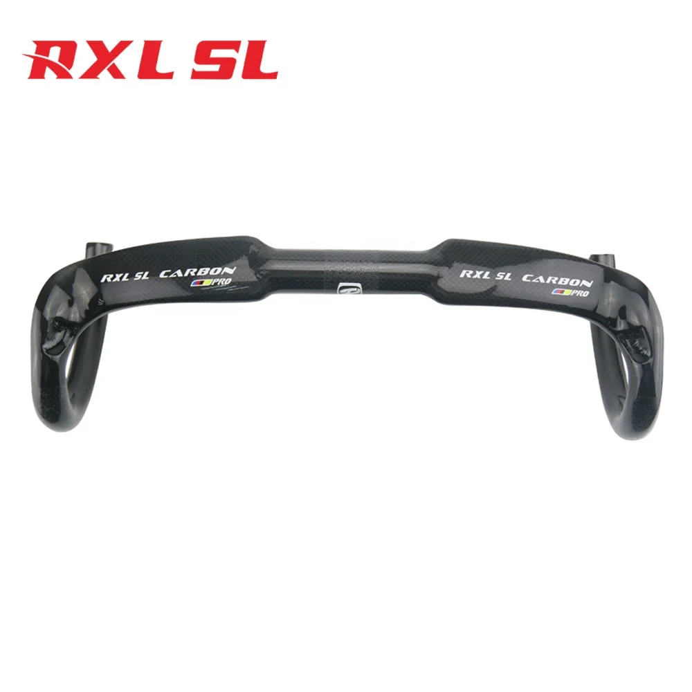 

RXL SL 31.8mm Carbon Handlebar Raod Bicycle Drop Bar 3K/UD Matte/Glossy 400/420/440mm Cylcing Bike Handlebars, Grey/black/red