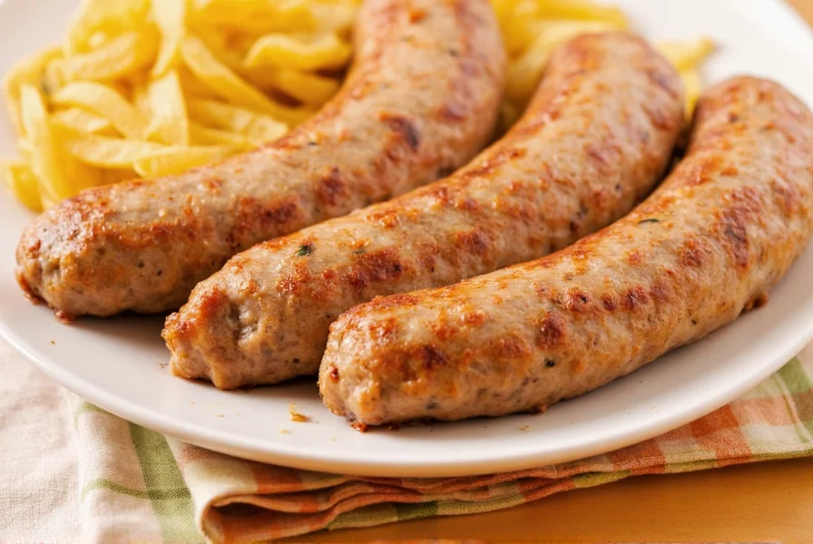 Chicken sausage being made in a kitchen