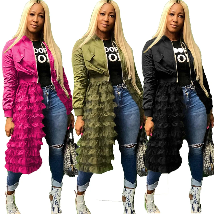 

D94860 Women trendy casual long sleeve coat women plus size jackets