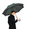 Custom Golf Umbrella Windproof Auto Open Large Umbrella Wooden Handle Unbreakable Green Rain Umbrella with Logo Prints
