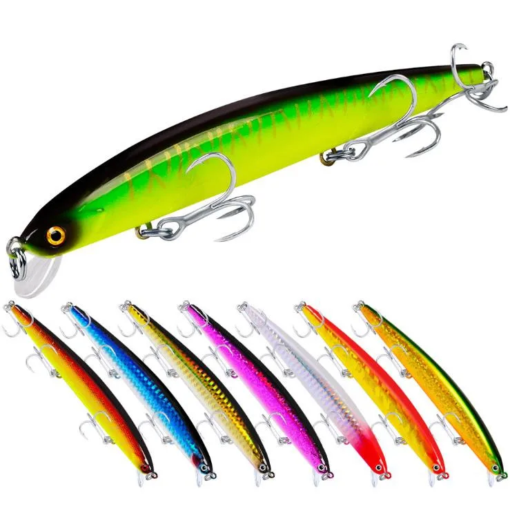 

SNEDA Big Minnow Lure 125mm 15.5g 10 Colors With 6#BKB Treble Hook Hard Fishing Lure Artificial Bait