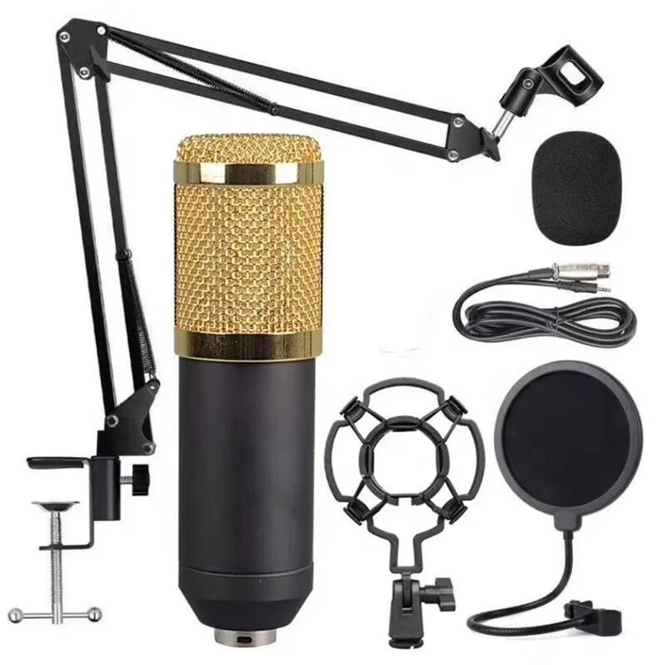 

wholesale professional studio Recording Condenser bm 800 Microphone for livestream broadcasting singing podcast equipment, Blue/white/pink/black/black gold