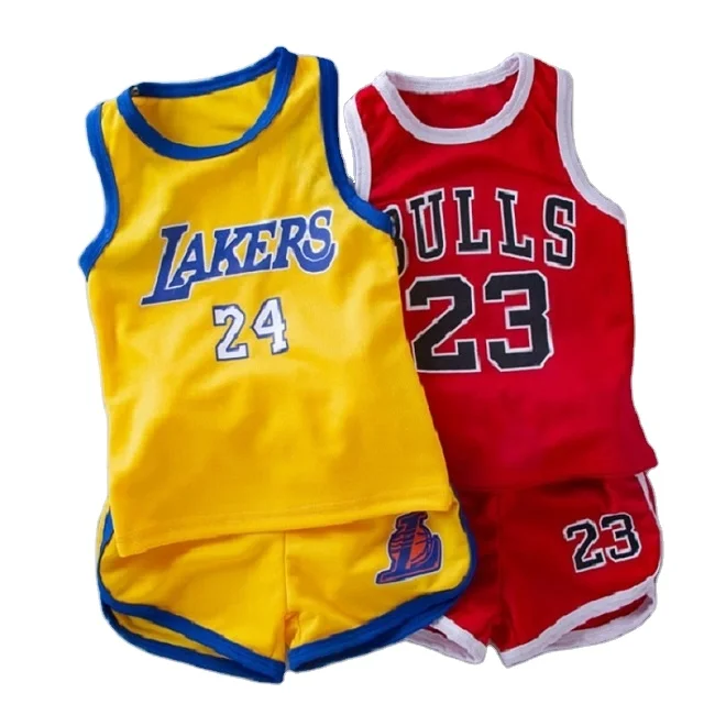 

Latest Design high quality sports design printed kids basketball wear kids clothing sets kids ckothing