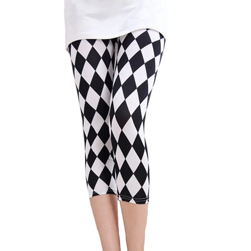 

Women Soft Floral Printed Fitness Leggings Capris Pants, 17 colors