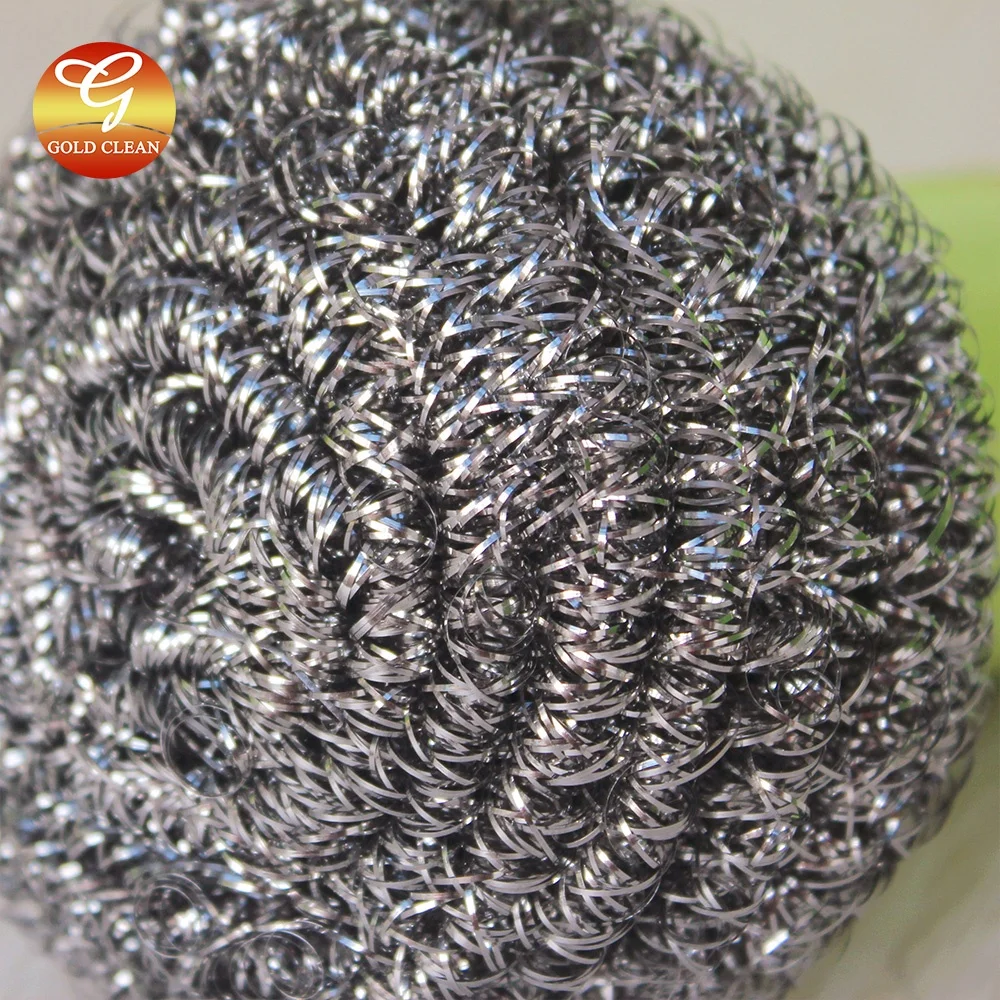 Aisi410 430 Metal Stainless Steel Wire Wool Pot Scourer Scrubber