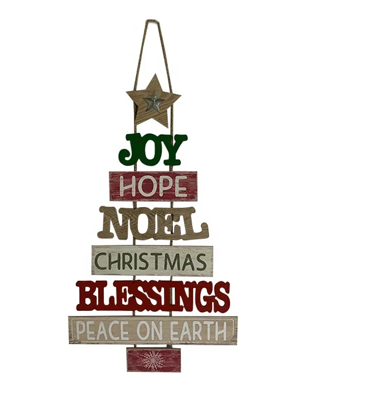 
2020 Hot selling Christmas New designs Home Decorative Wall decoration wooden signs and Christmas decorations 