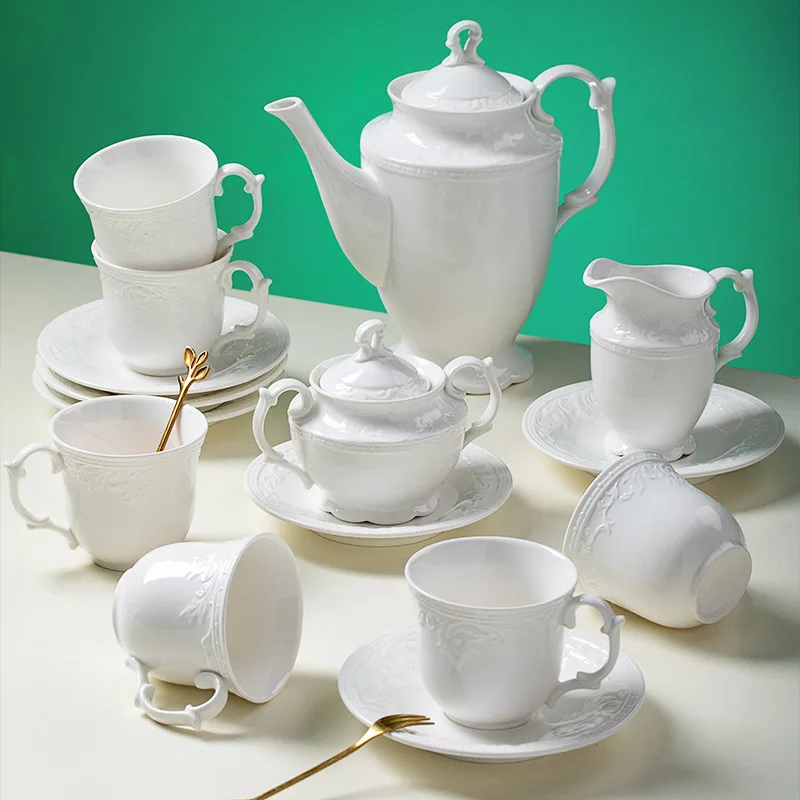 

Hot sale ethiopian ceramic pot best home porcelain tea cup coffee set with gift box, As photos