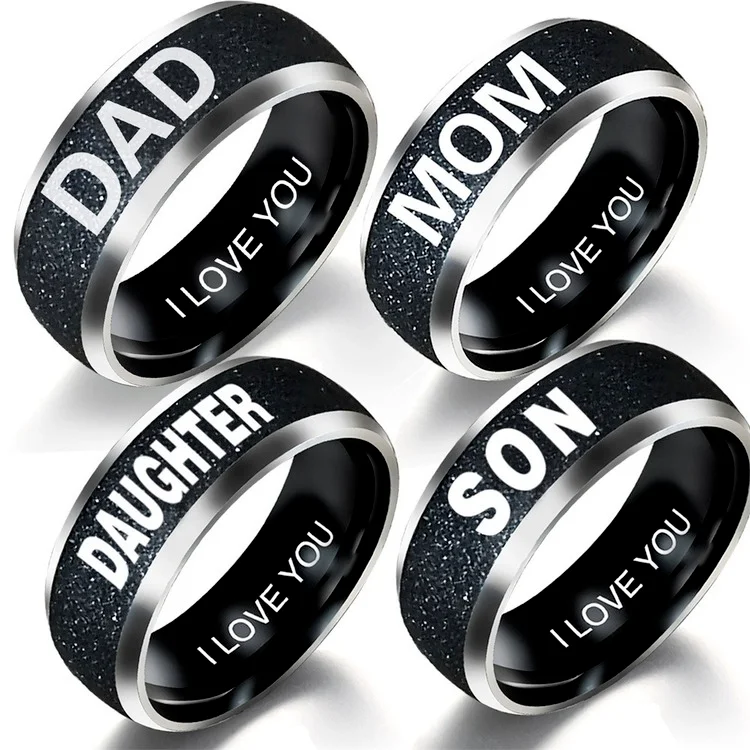 

Fashion Family Couple Ring Mother's Day Gift Jewelry Ring DAD MOM SON DAUGHTER Custom Ring Jewelry