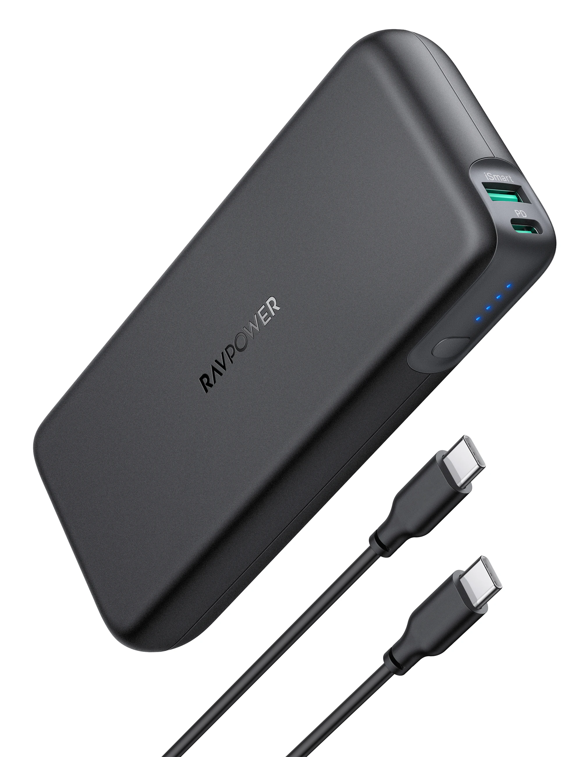 

RAVPower 20000mAh power bank universal mobile charger power bank power bank, Black