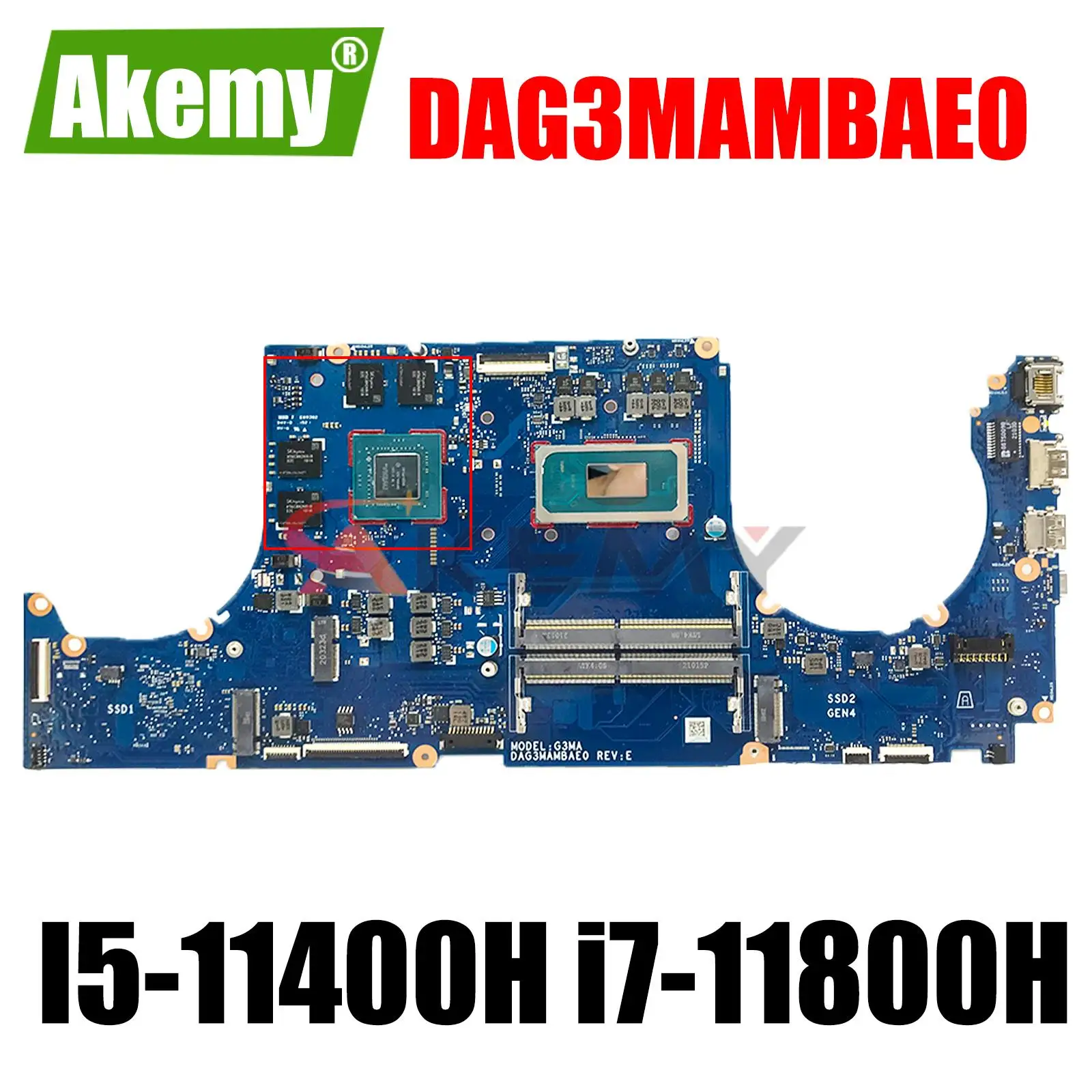 

M54821-601 For HP Victus 16-D 16T-D Laptop Motherboard DAG3MAMBAE0 With I5-11400H i7-11800H CPU RTX3050