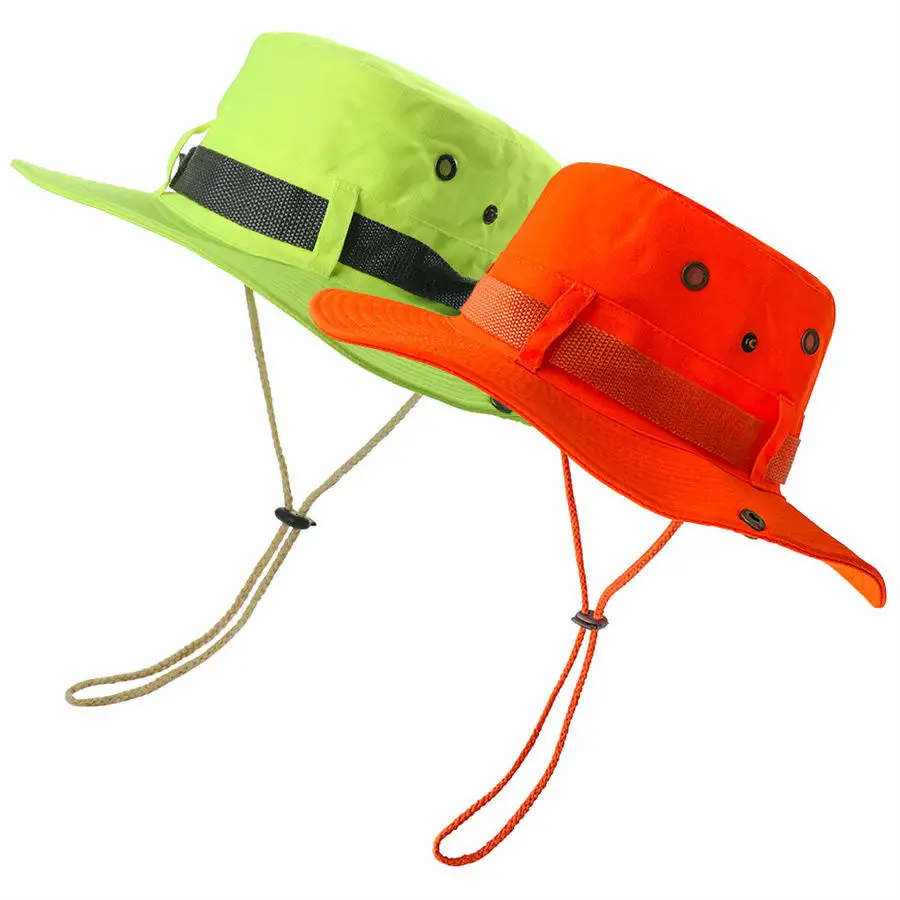 

Fluorescent Boonie Bucket Hat For Women Men Outdoor Uv Protection Sun Hat Reflective Security Beach Fishing Cap