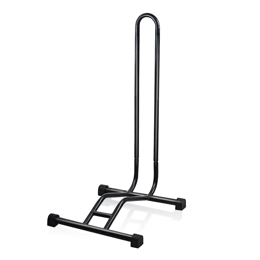 

Neoteric steel L shape bike parking floor display stand for many kinds of bicycle, Black/white