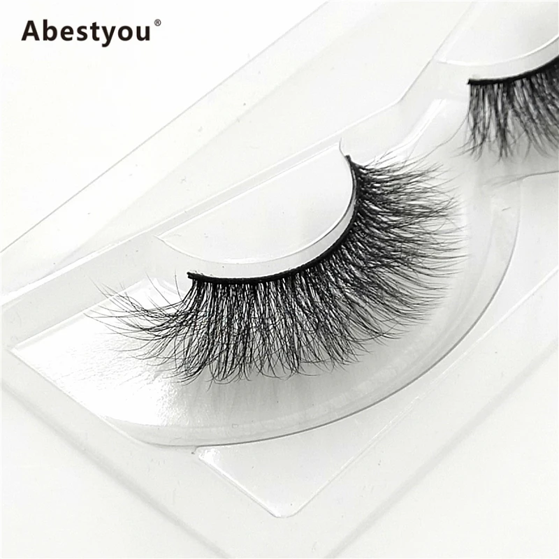

Abestyou eyelashes 3d mink false lashes mink full strip lashes with lash boxes