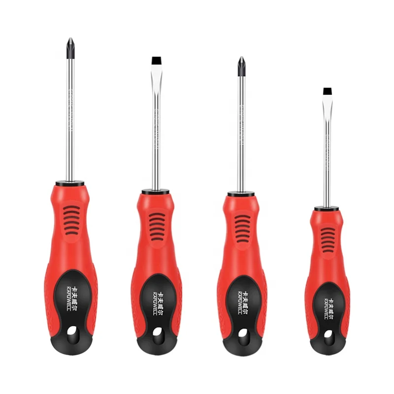 

KAFUWELL SD3687 4PCS Household Repair Gadget Magnetic CR-V Slotted Phillips Screw Driver Combination Screwdriver Kit