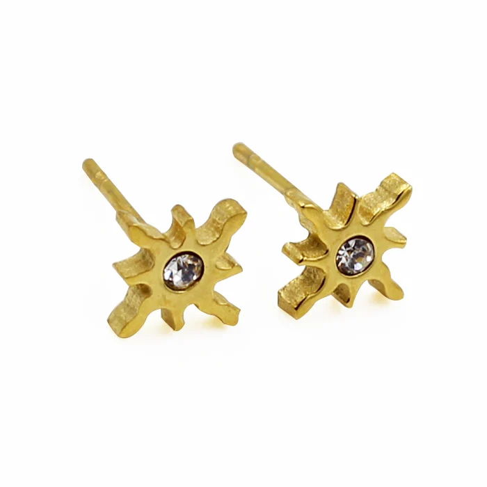 

Beautiful 3 gram gold designed earrings dubai simple jewelry stud earrings for women