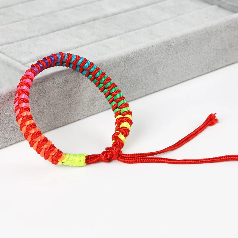 Handmade Braided Rainbow Rope Bracelet Jewelry Set Gifts Buy Handmade