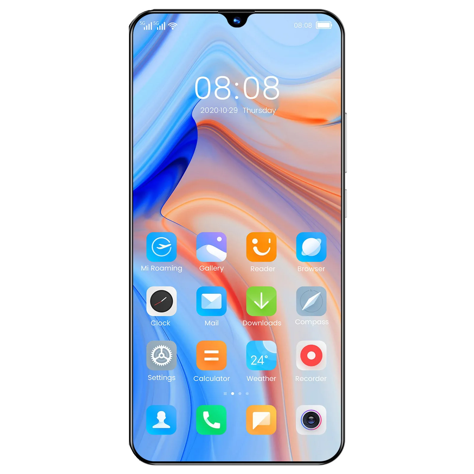 

Rimo8 Smartphone 7.1Inch Full Screen 10 Core CPU 12+512GB 5G mobile phone Wake-up Face Fingerprint Unlock phone
