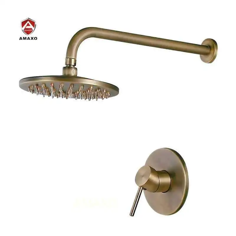 

Bathroom Water Heating Shower Head Shower Set Retro Brass Faucets Brass Body
