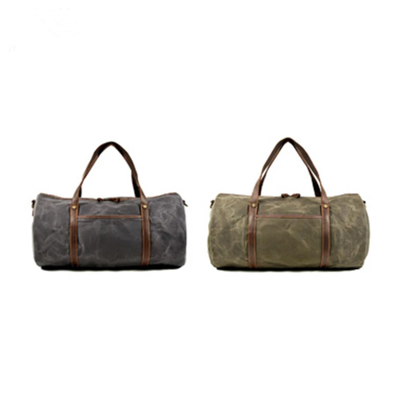 

Large Luggage Bag Personalized Canvas Duffle Luggage Bag With Shoulder Strap, As picture show
