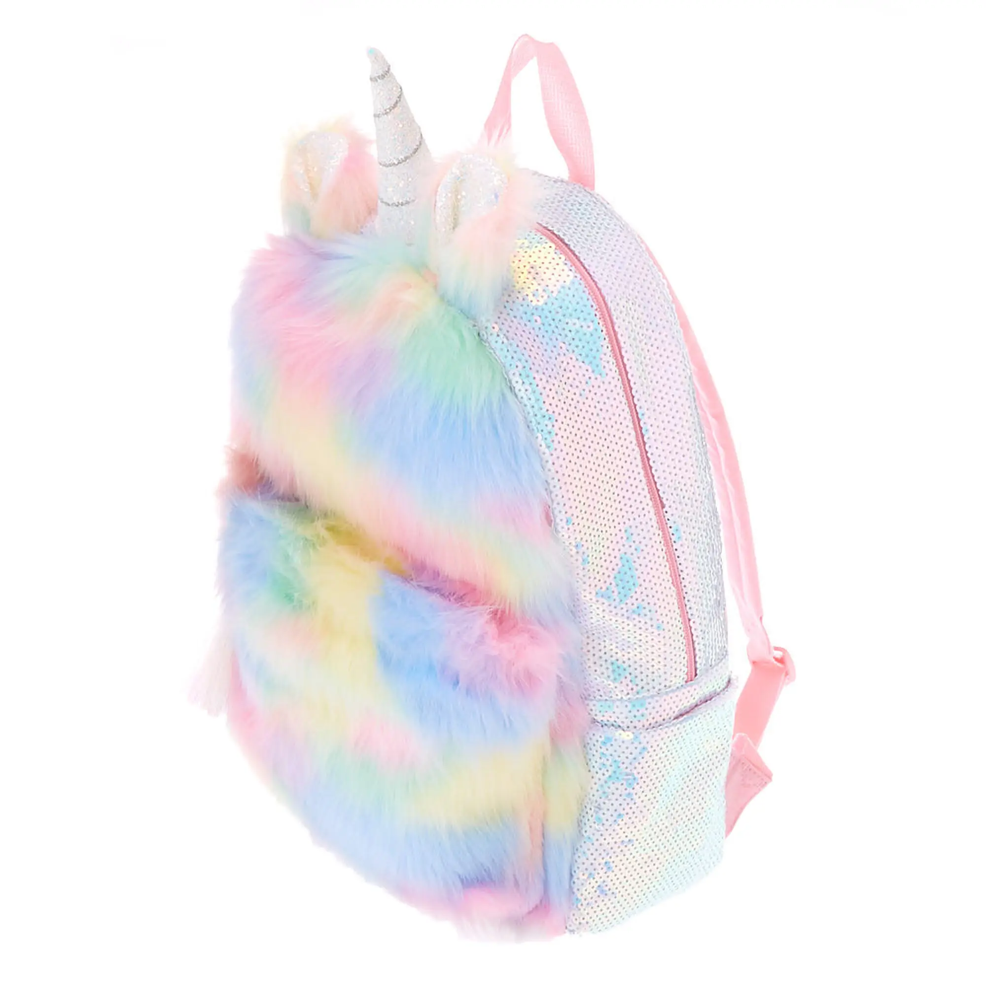 fluffy unicorn backpack