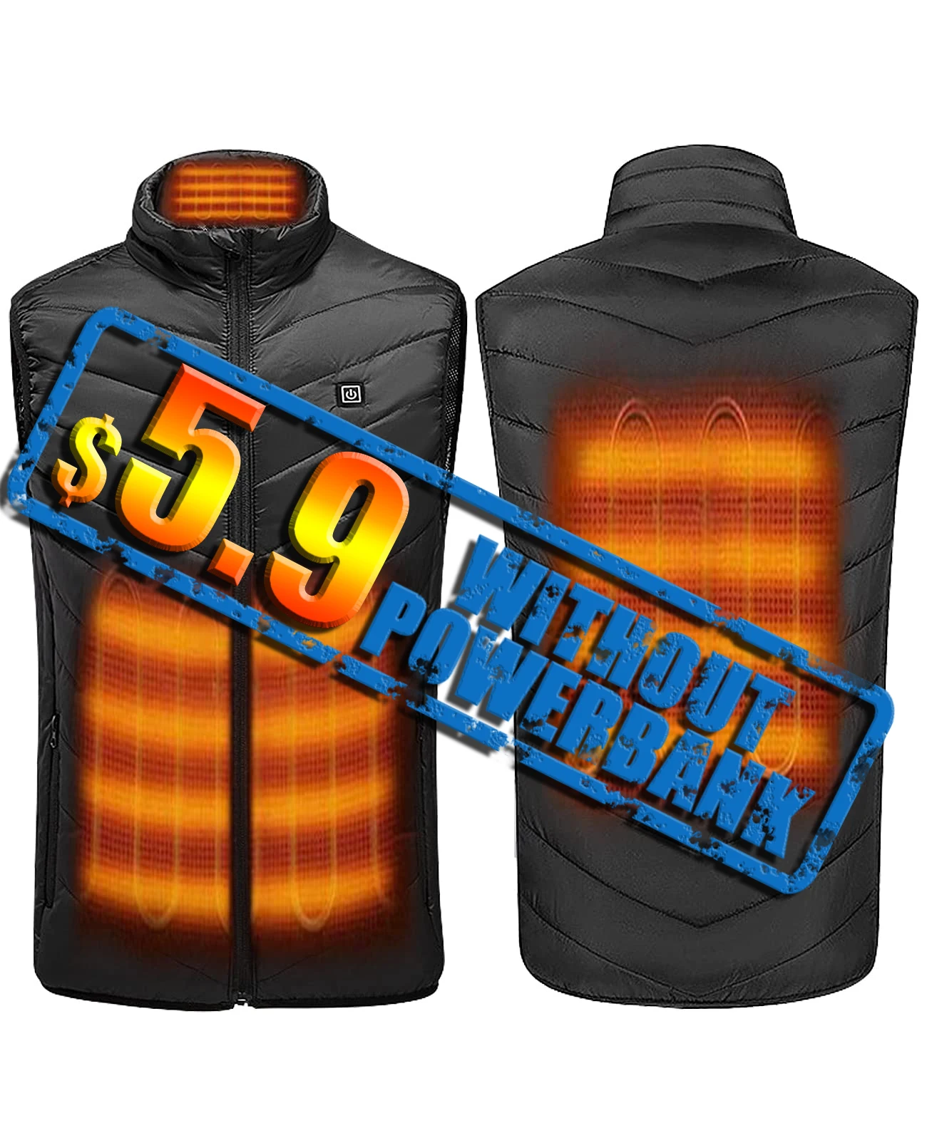 

cheap price 2023 Winter And Outdoor Usb Jacket Heated Coat Men Outdoor Heated Vest For Men