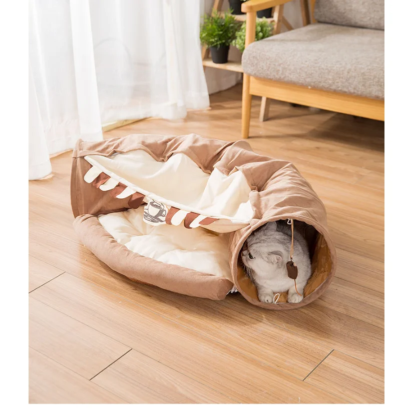 

Detachable Cat Toy Durable Pet Tunnel Bed Summer Spring Cat Bed Channel Elastic Cotton Pet Toy