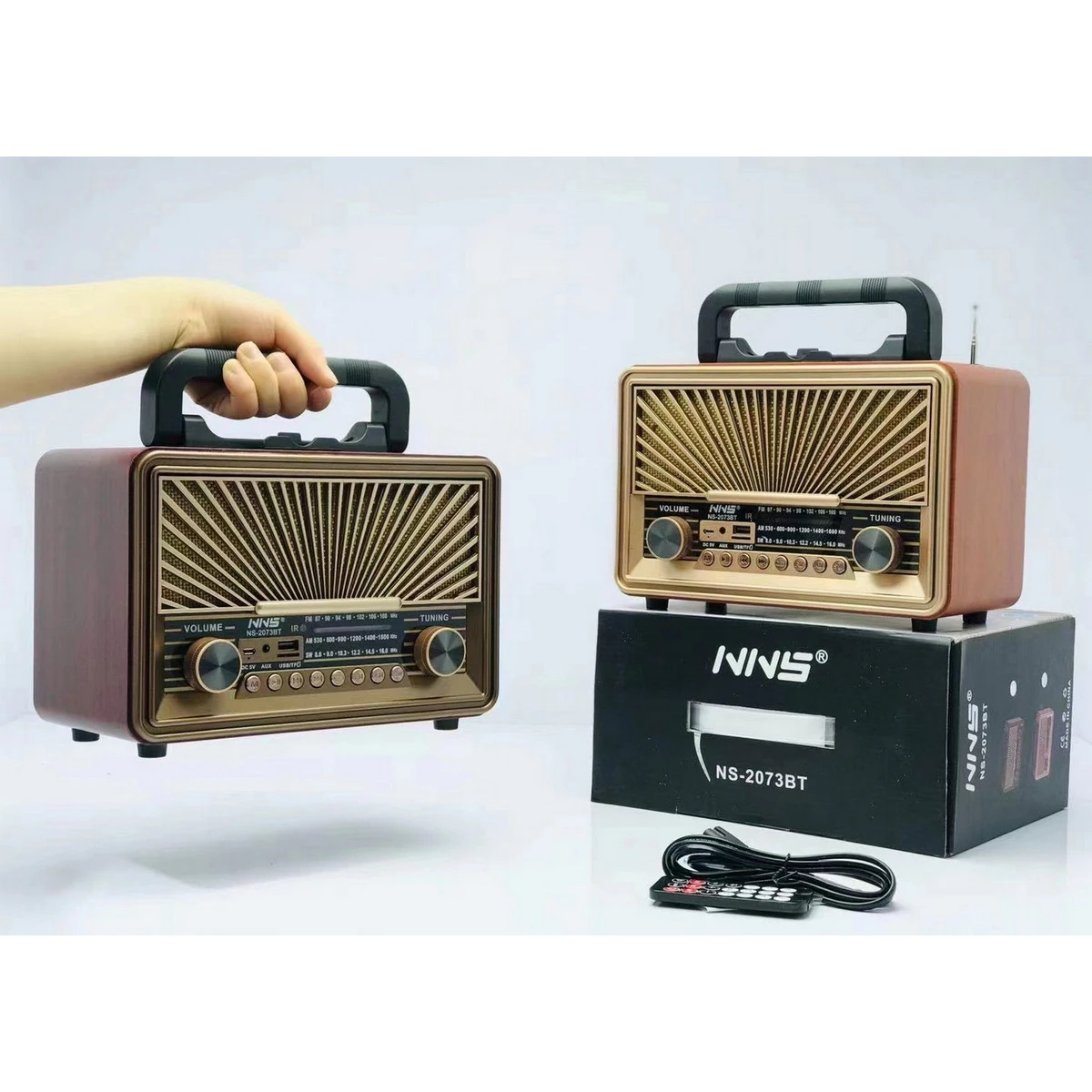 

NS-2073BT New trending product Loudspeaker 3 Inch Speaker Small Subwoofer With FM Radio