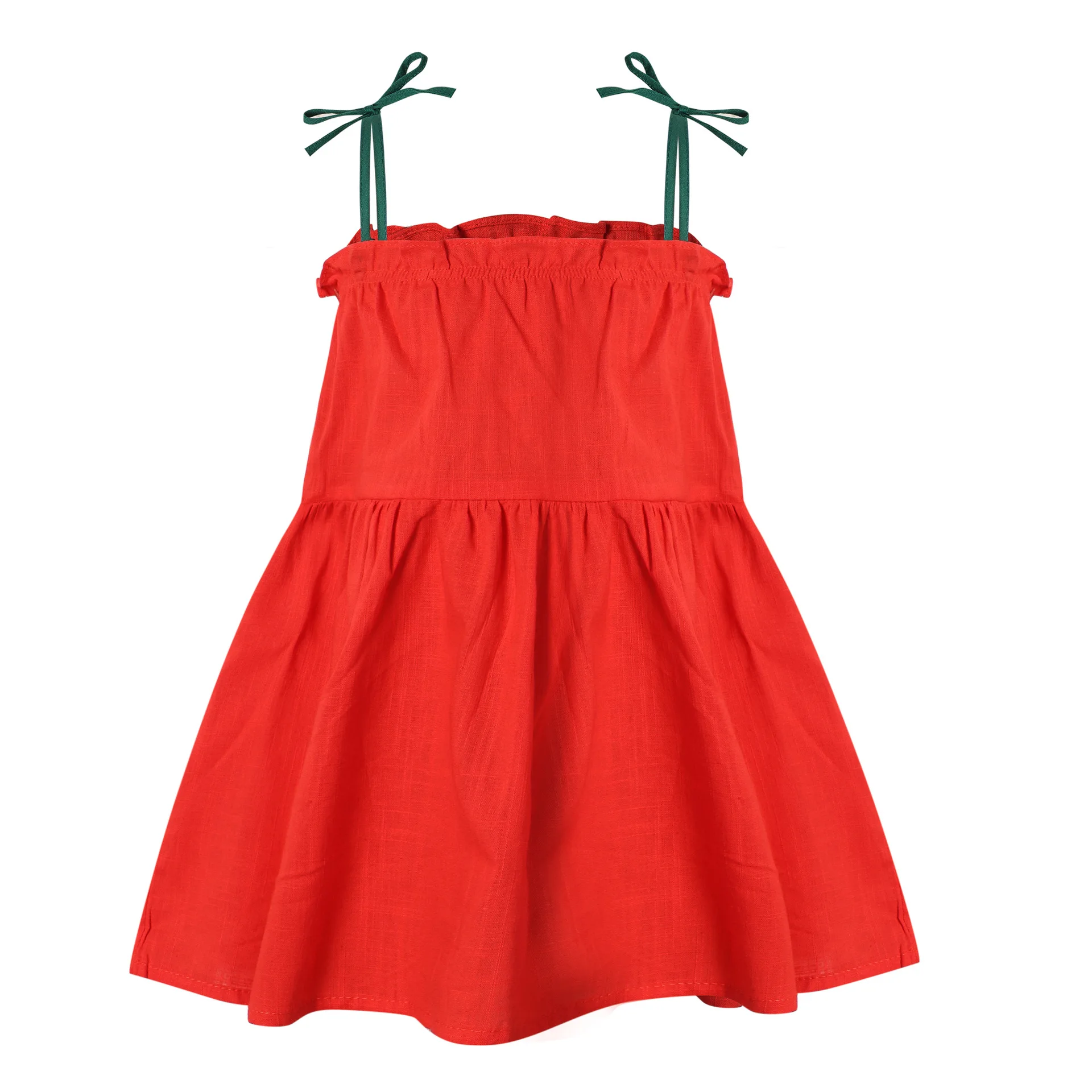 

Girls summer contrast dress children's sling princess dress