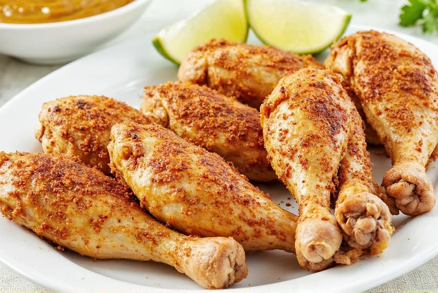 Spiced chicken dishes on a table