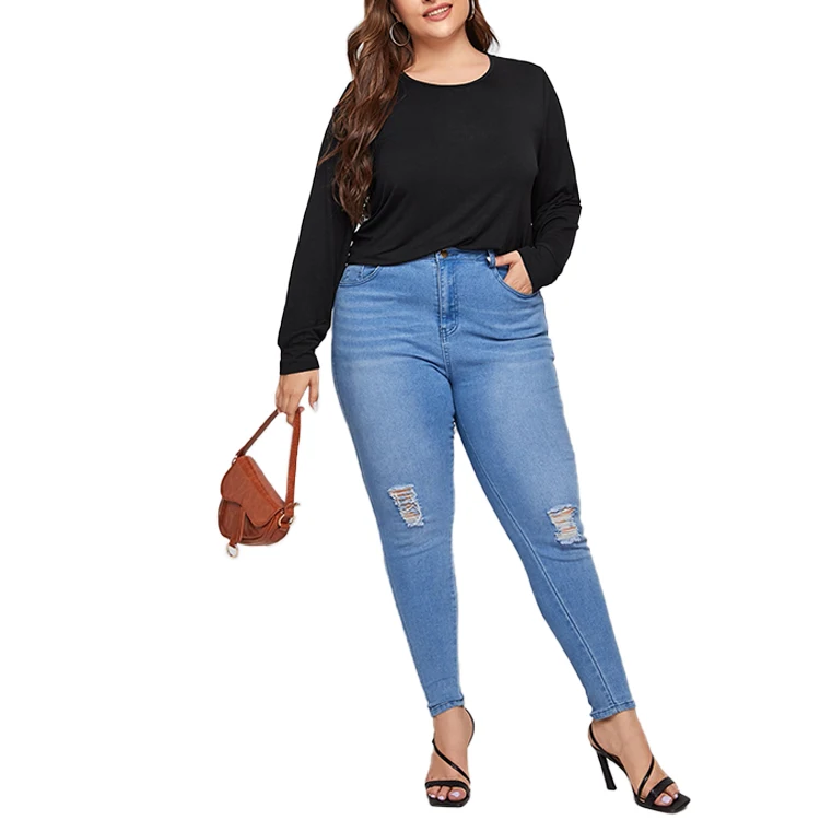 

Wholesale Custom Plus-Size Black Clothing Back Lace Patchwork Fashion Elegant Ladies Tops Long Sleeve Blouses