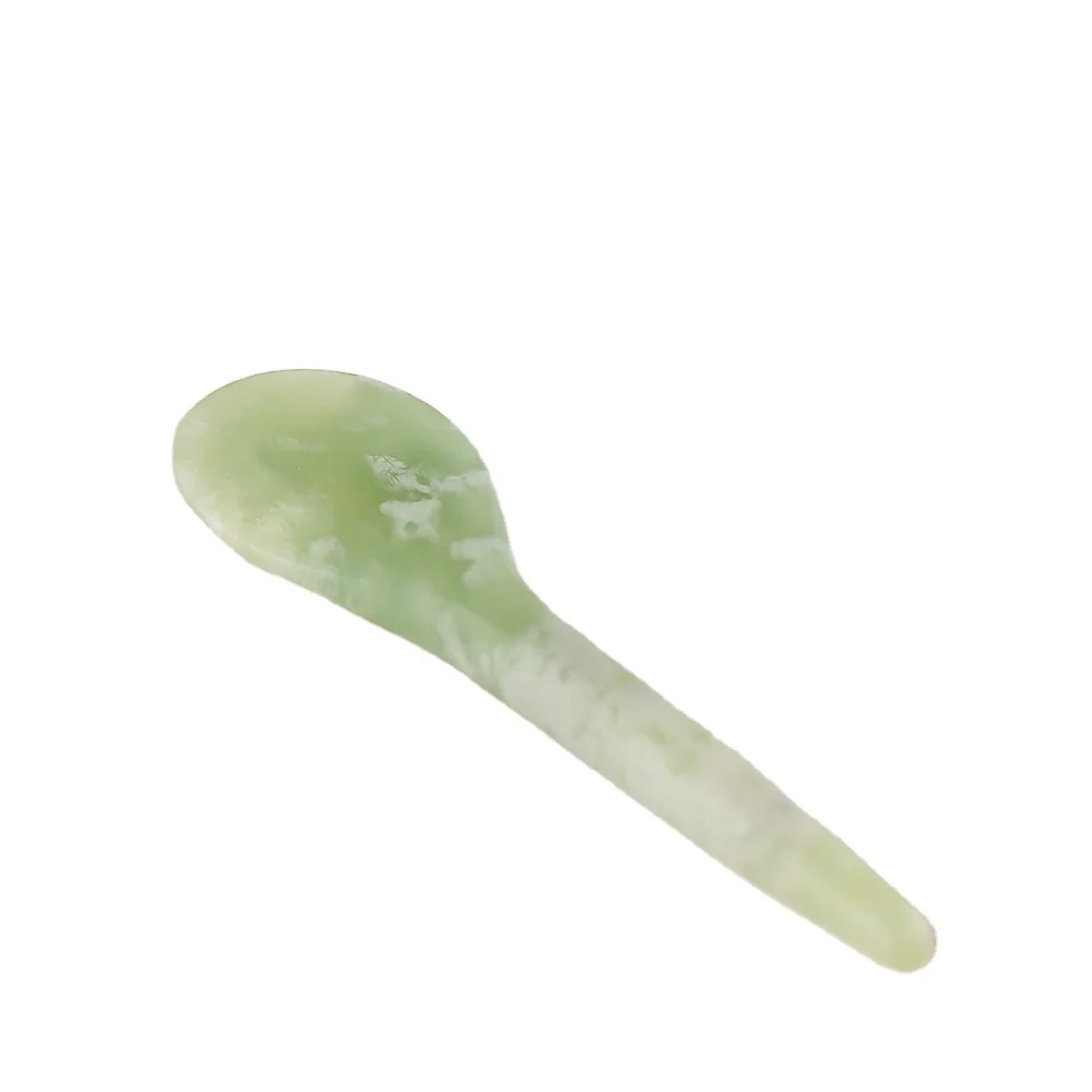 

People Favorite Anti-Aging XiuYan Eye spoon Jade Gua Sha Excellent Facial Massage Beauty XiuYan Eye spoon Jade GuaSha, Green