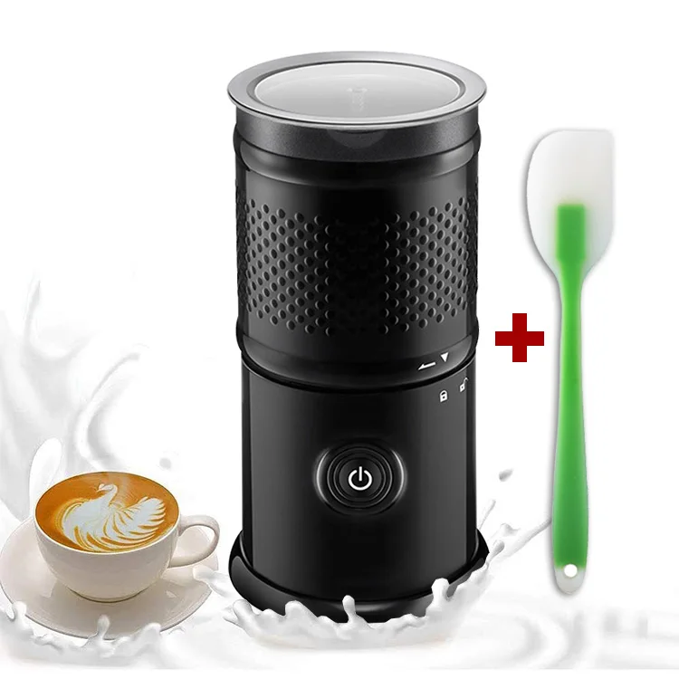 

Amazon Electronic Milk Frother 2021 Milk Frother Electric Automatic Stainless Steel For Nespresso Coffee, Black, white