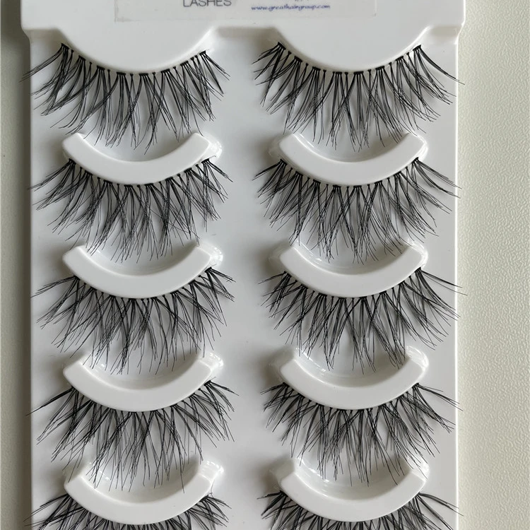 

Hotsale Fast Delivery 5 Pairs Natural False Eyelashes Handmade Makeup Eye Lashes Customized Box