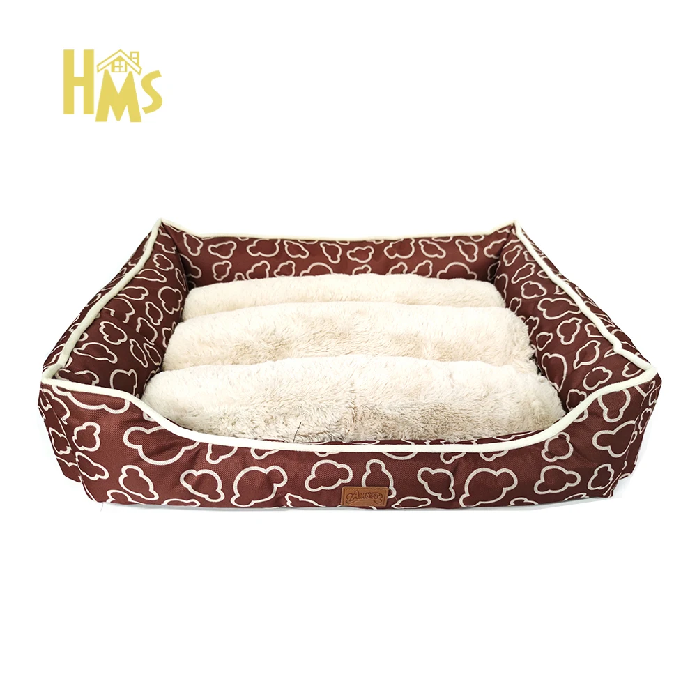 

HMS Pet Supplies Wholesale Indoor Warm Soft Designer Luxury Velvet Dog Cat Bed Pet Sofa Washable, Picture