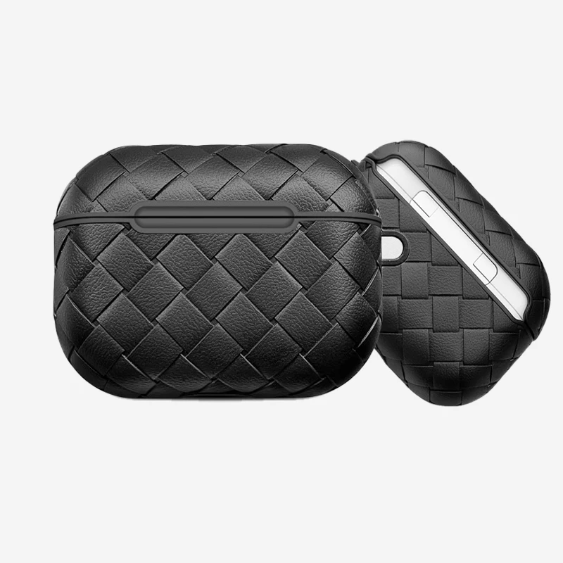 

Wholesale Luxury Protective Funda PU Leather Case For Airpods Pro Case, Black