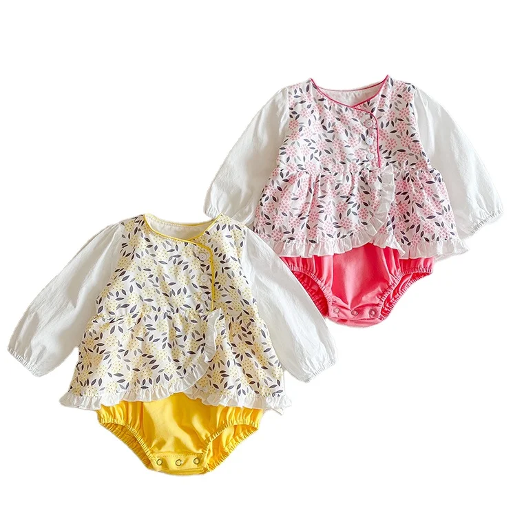 

Casual Lovely Europe Style Flowers Tiered Layered Dress Baby Items List Clothing Vintage Baby Organic Cotton Clothes
