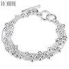 Fashion Adjustable Silver 925 Grape Silver Bead Chain Bracelet