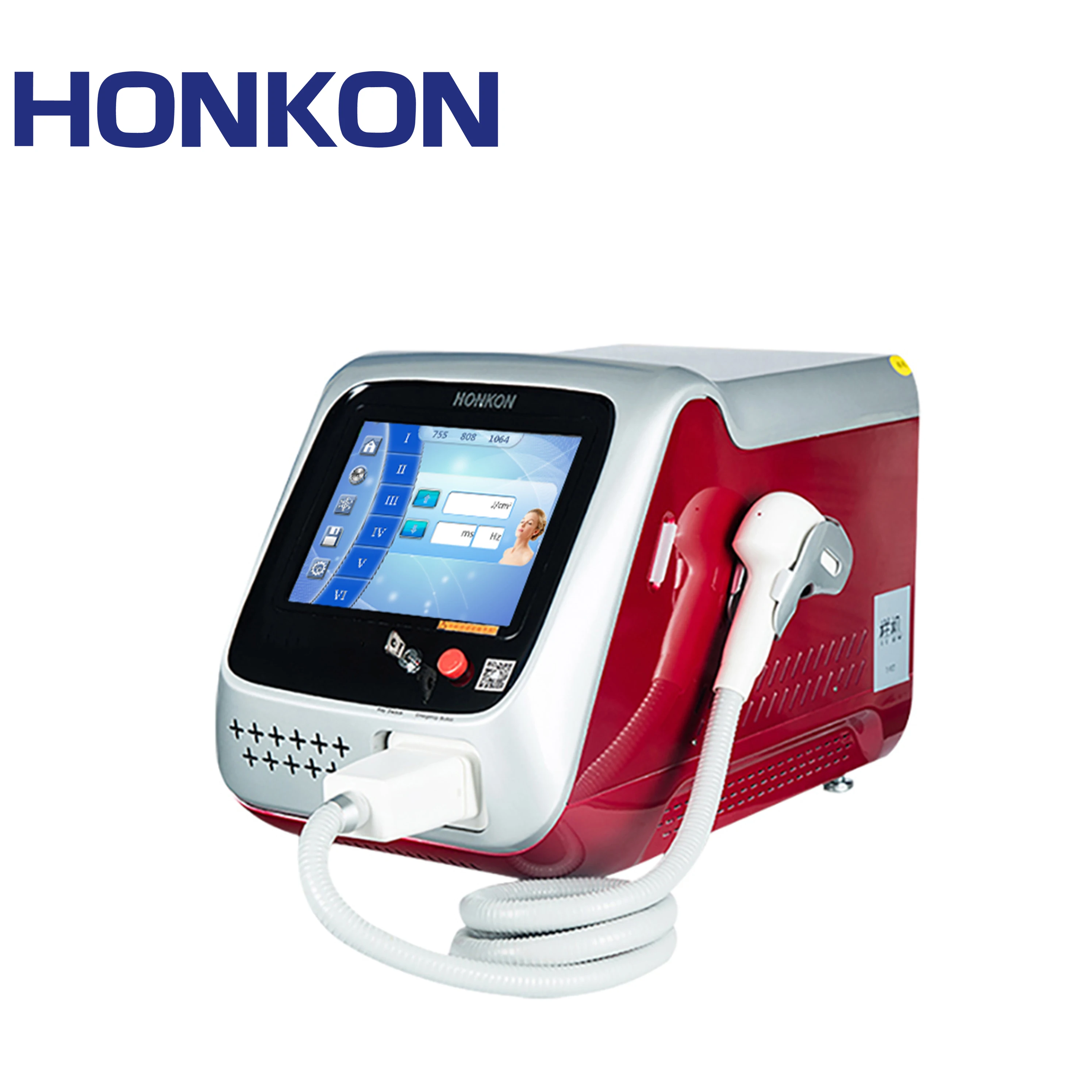 

2020 HONKON 755 808 1064 Diode Laser Three-Wavelength Diode Laser Hair Removal Laser Machine