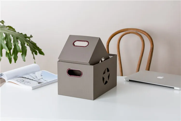 Wholesale eco-friendly high quality home goods star pattern paper cd toy storage box without lid  .jpg